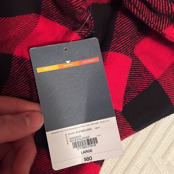 NWT St. John’s Bay lightweight plaid jacket/shirt L. - Picture 5 of 5